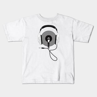 Vinyl Afro black and white Kids T-Shirt